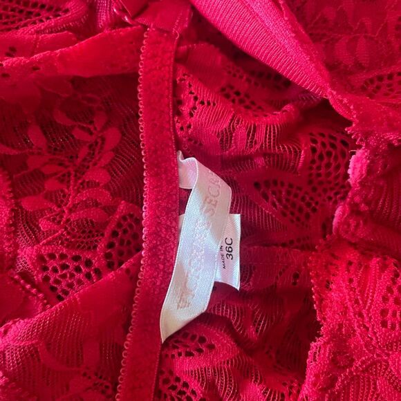 Victorias Secret 36C Slip Dress Lingerie Nighty Gown Red - Picture 7 of 7